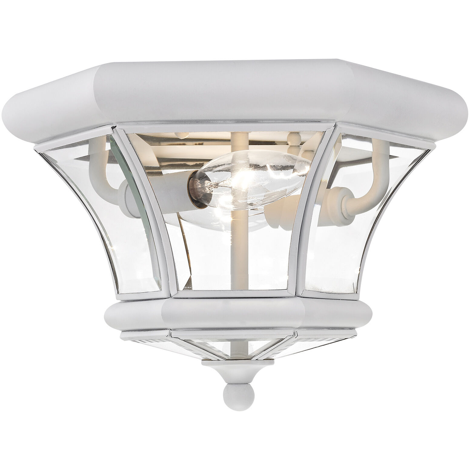 Monterey/Georgetown 2 Light 11 inch White Outdoor Ceiling Mount