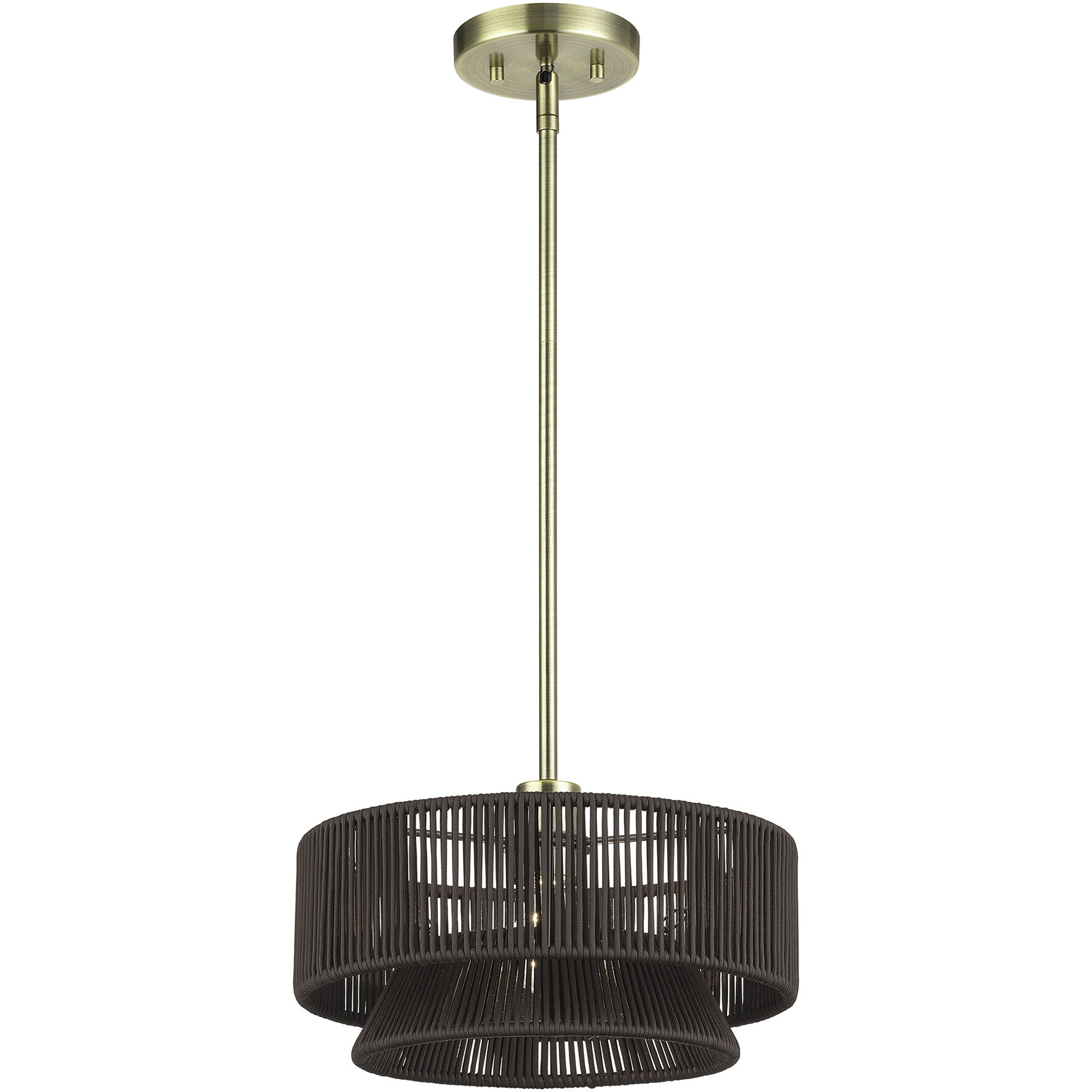 Florell 1 Light 13 inch Antique Brass Pendant Ceiling Light