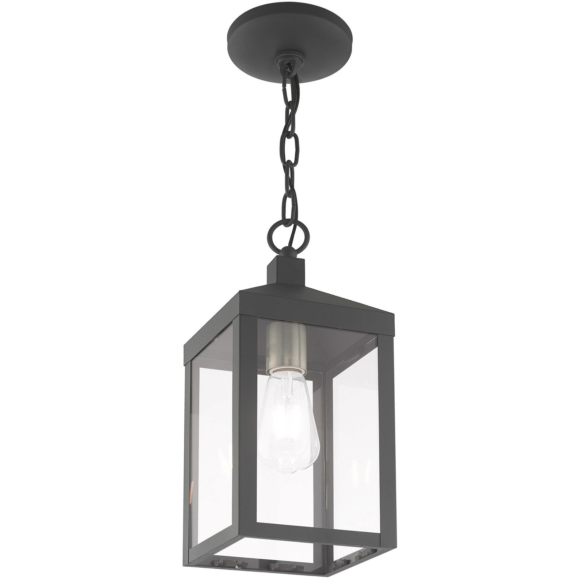 Nyack 1 Light 6 inch Scandinavian Gray Outdoor Pendant Lantern