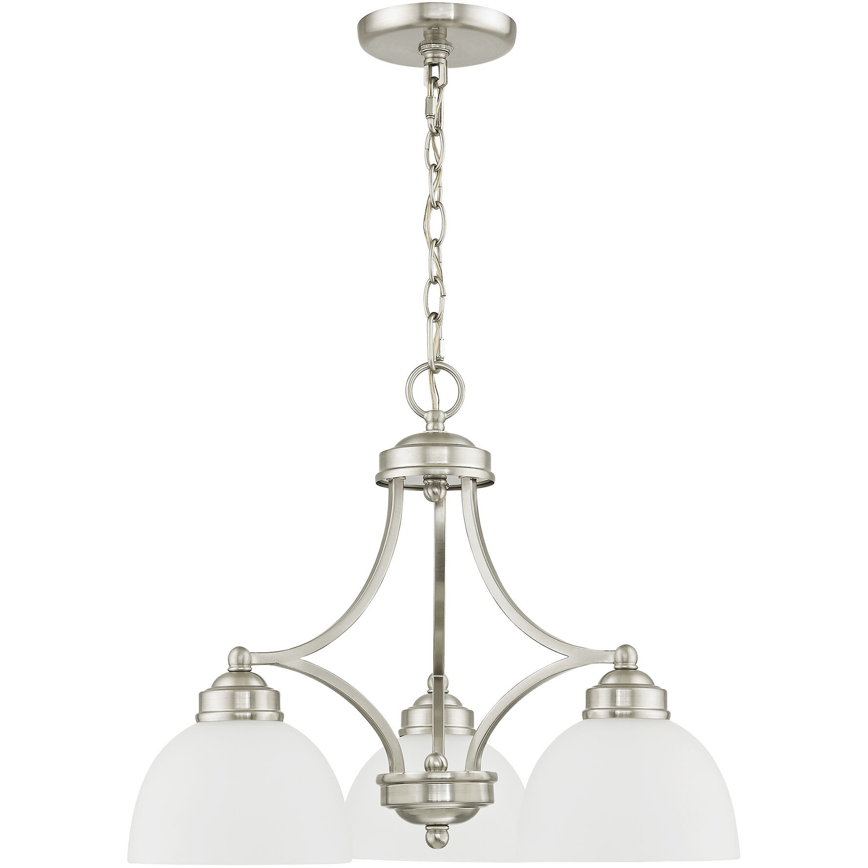 Somerset 3 Light 20 inch Brushed Nickel Chandelier Ceiling Light