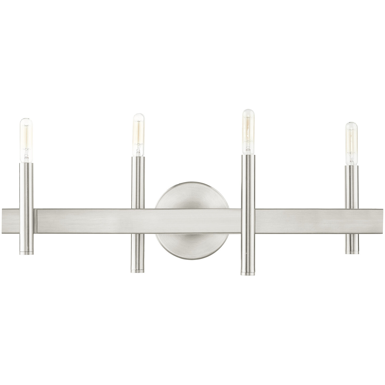 Denmark 4 Light 24 inch Brushed Nickel with Bronze Accents Vanity Sconce Wall Light