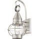 Newburyport 1 Light 14 inch Brushed Nickel Outdoor Wall Lantern