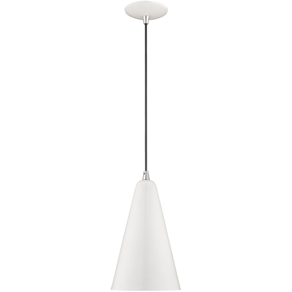 Allison 1 Light 7 inch Shiny White Mini Pendant Ceiling Light