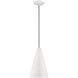 Allison 1 Light 7 inch Shiny White Mini Pendant Ceiling Light