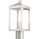Nyack 1 Light 15 inch Brushed Nickel Outdoor Post Top Lantern