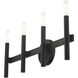 Copenhagen 4 Light 24 inch Black ADA Vanity Sconce Wall Light