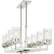 Harding 8 Light 40 inch Polished Chrome Linear Chandelier Ceiling Light