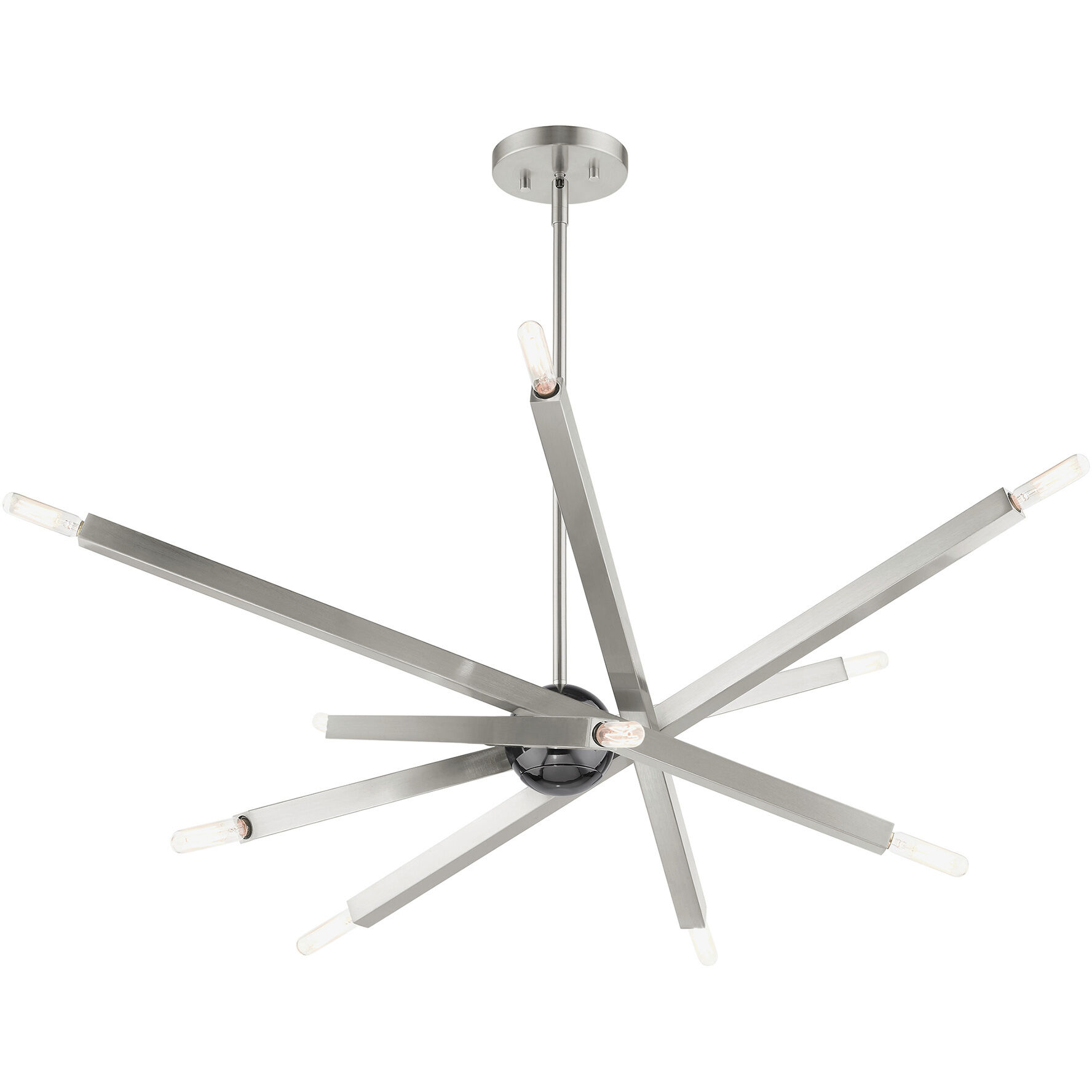 Monaco 10 Light 32 inch Brushed Nickel Chandelier Ceiling Light