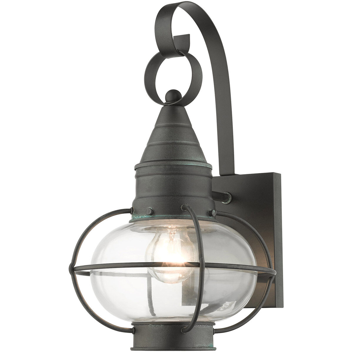 Newburyport 1 Light 14.75 inch Charcoal Outdoor Wall Lantern
