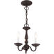 Williamsburgh 3 Light 11 inch Bronze Convertible Mini Chandelier/Ceiling Mount Ceiling Light
