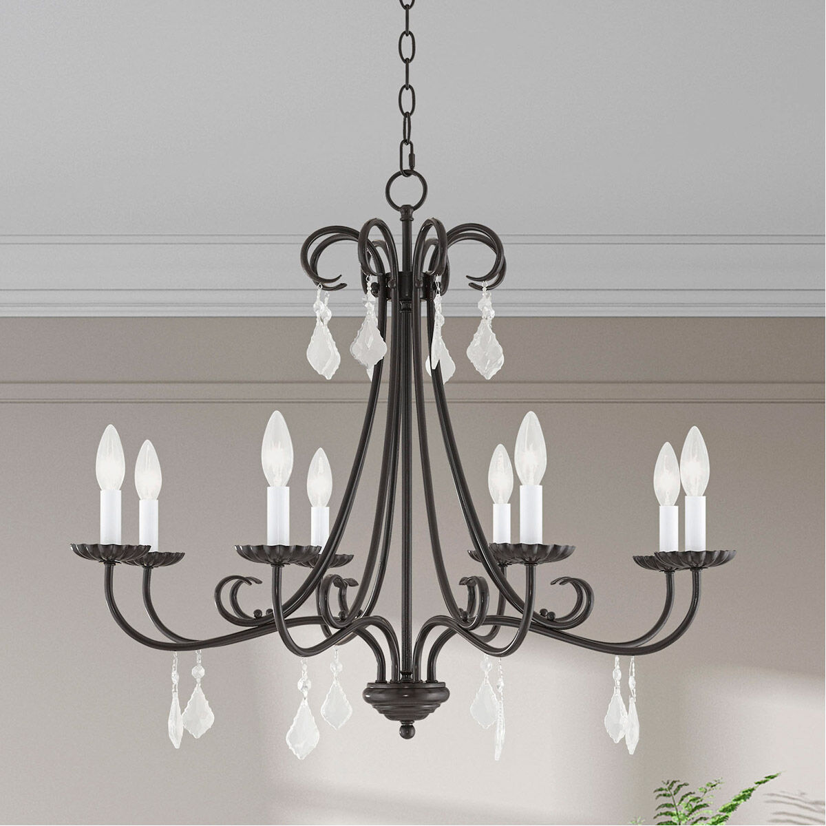 Daphne 8 Light 30 inch English Bronze Chandelier Ceiling Light
