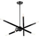 Monaco 8 Light 26 inch Black Chrome Chandelier Ceiling Light