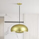 Domma 3 Light 17 inch Soft Gold with Polished Brass Accents Pendant Ceiling Light