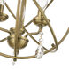 Aria 3 Light 16 inch Antique Brass Convertible Chandelier / Semi Flush Ceiling Light