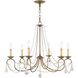 Pennington 6 Light 28 inch Hand Applied Venetian Golden Bronze Chandelier Ceiling Light