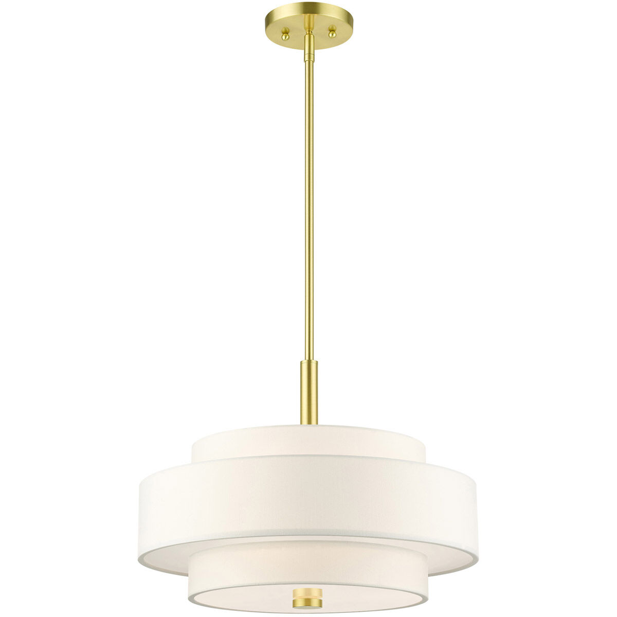 Meridian 4 Light 18 inch Satin Brass Chandelier Ceiling Light