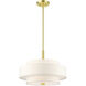 Meridian 4 Light 18 inch Satin Brass Chandelier Ceiling Light