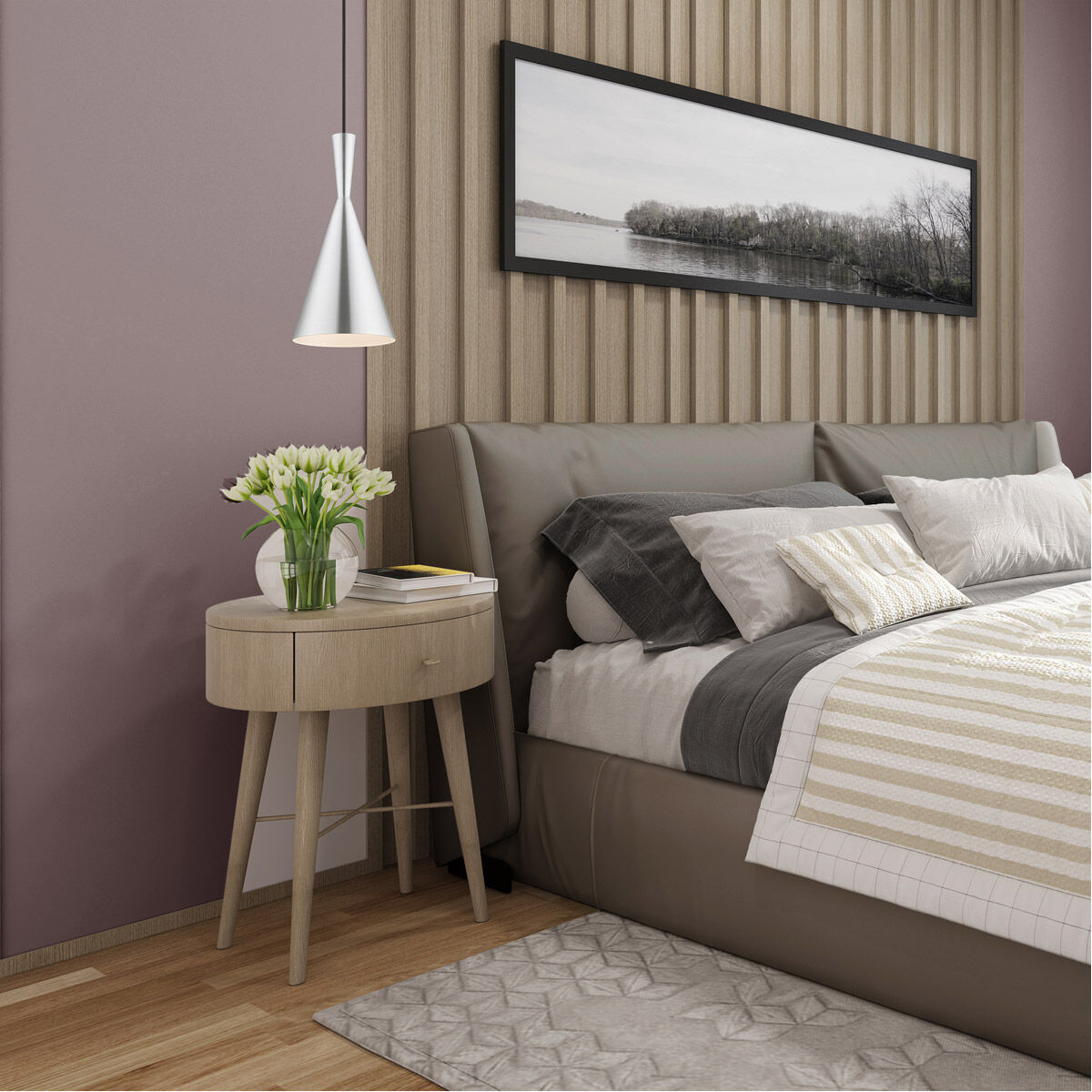 Allison 1 Light 7.25 inch Brushed Aluminum Mini Pendant Ceiling Light