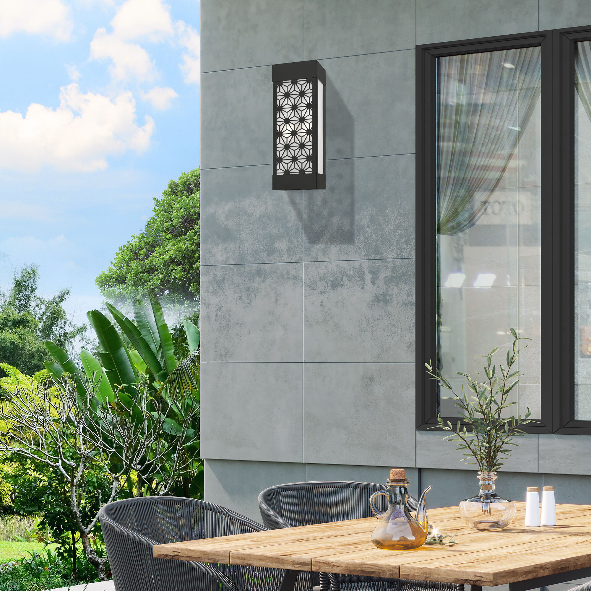 Berkeley 2 Light 17 inch Black Outdoor Sconce