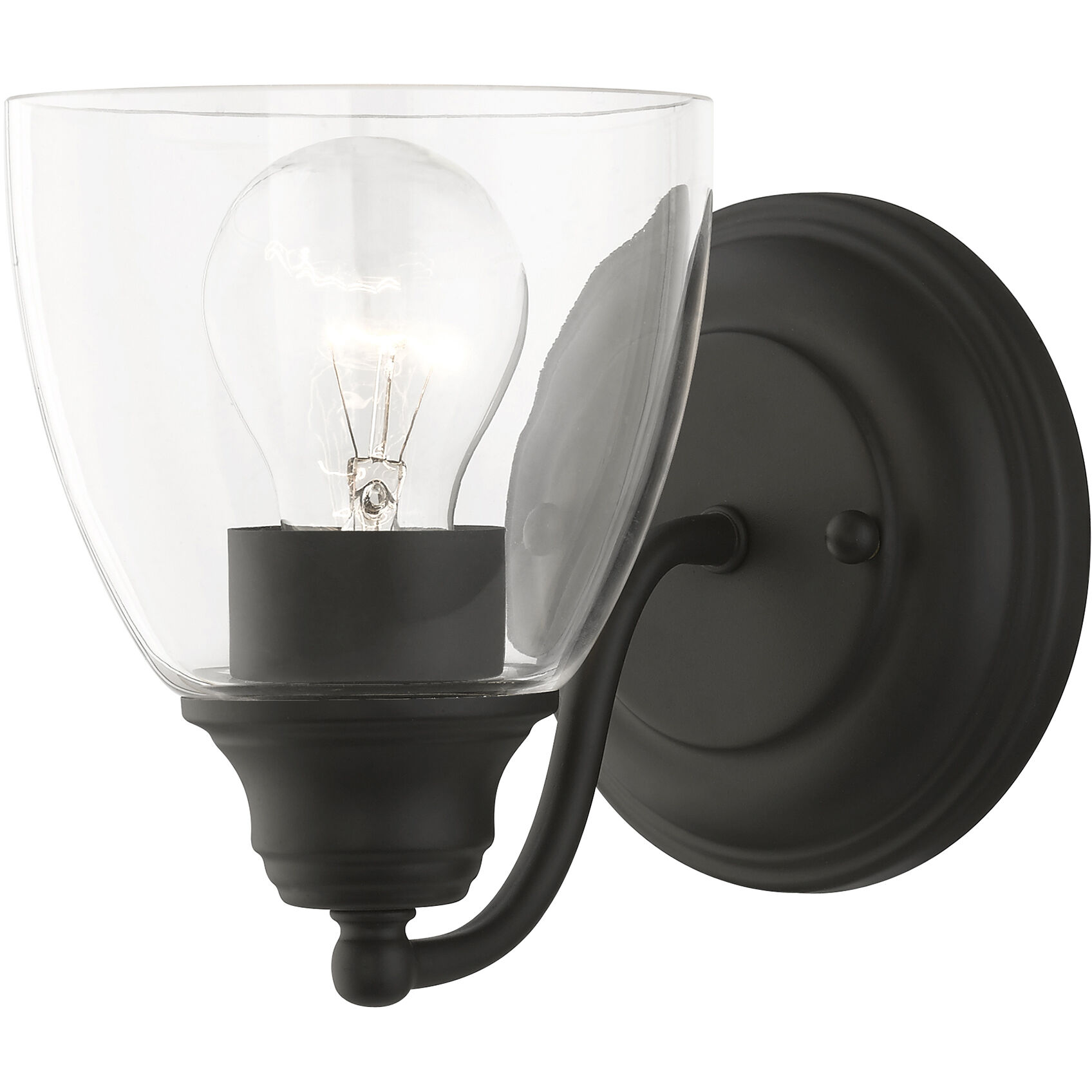 Montgomery 1 Light 5 inch Black Vanity Sconce Wall Light