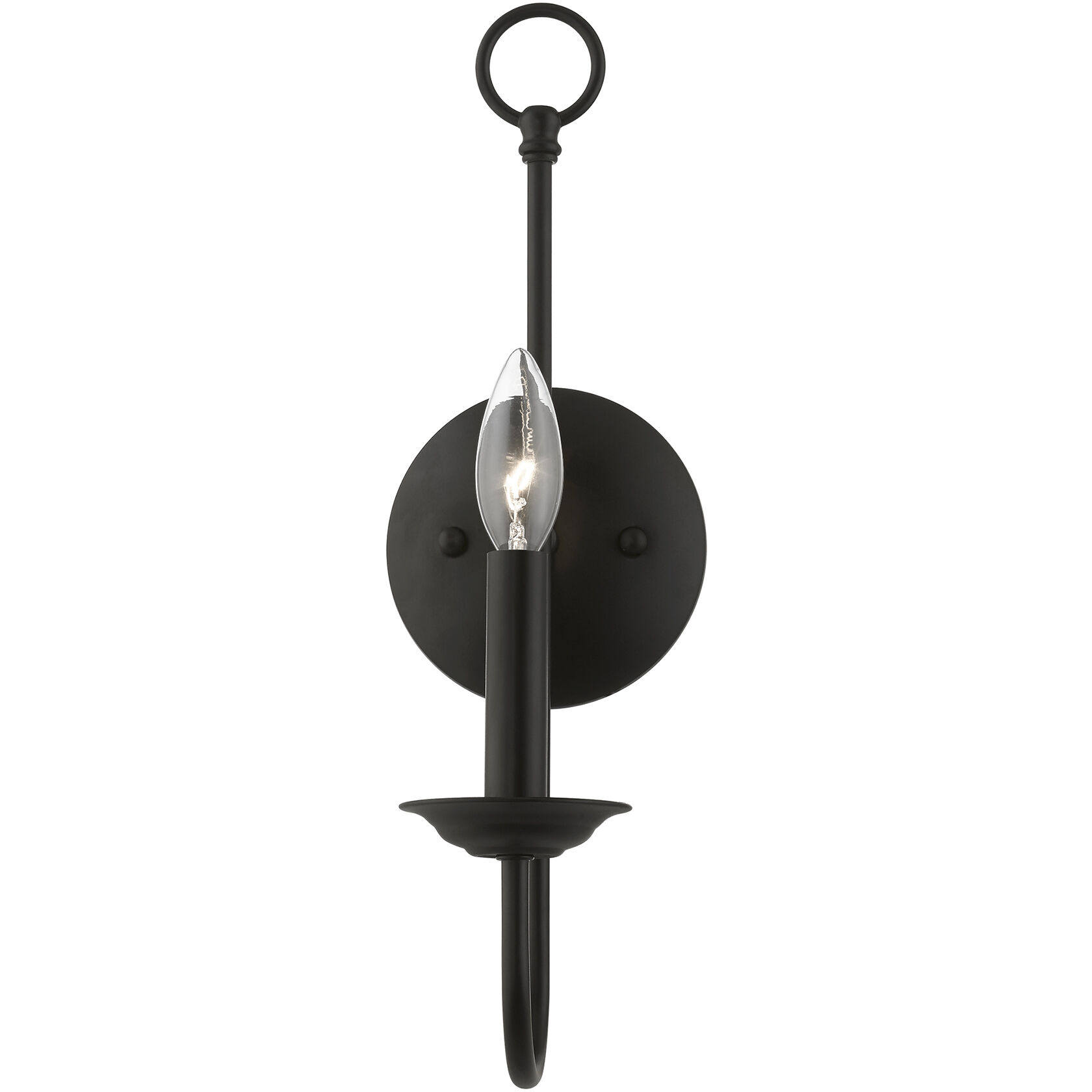 Estate 1 Light 5 inch Black Single Sconce Wall Light, Single