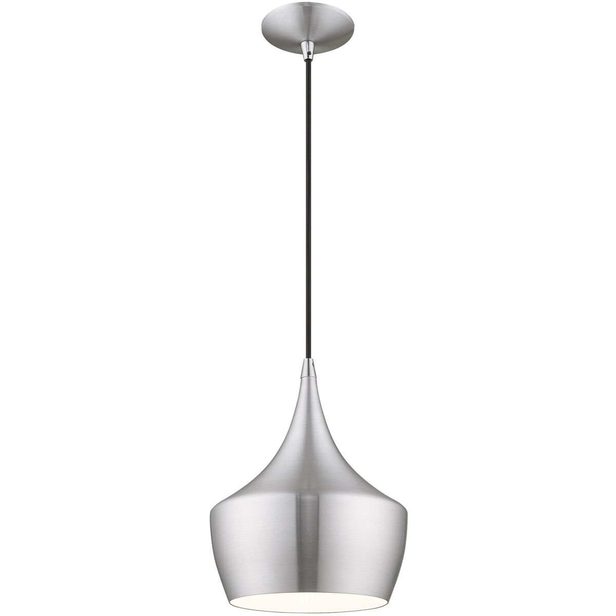 Allison 1 Light 10 inch Brushed Aluminum Mini Pendant Ceiling Light