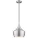 Allison 1 Light 10 inch Brushed Aluminum Mini Pendant Ceiling Light