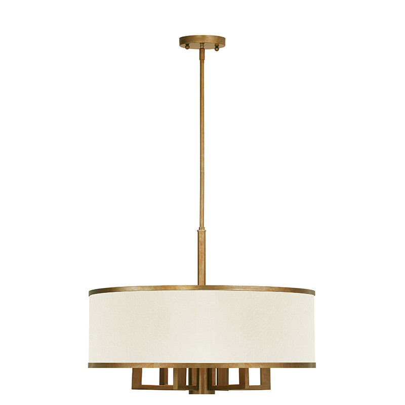 Park Ridge 7 Light 24 inch Hand Painted Antique Gold Leaf Chandelier Ceiling Light