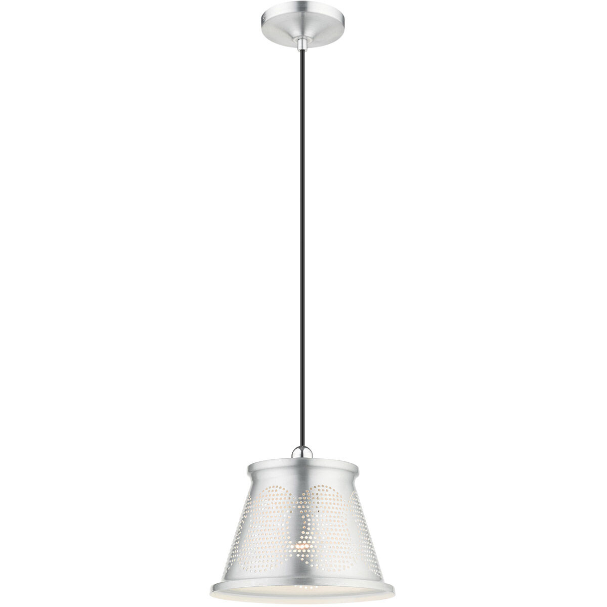 Pendants 1 Light 10 inch Brushed Aluminum Pendant Ceiling Light