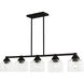 Aragon 5 Light 42 inch Black Linear Chandelier Ceiling Light