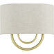 Stratton 2 Light 13 inch Soft Gold ADA Wall Sconce Wall Light