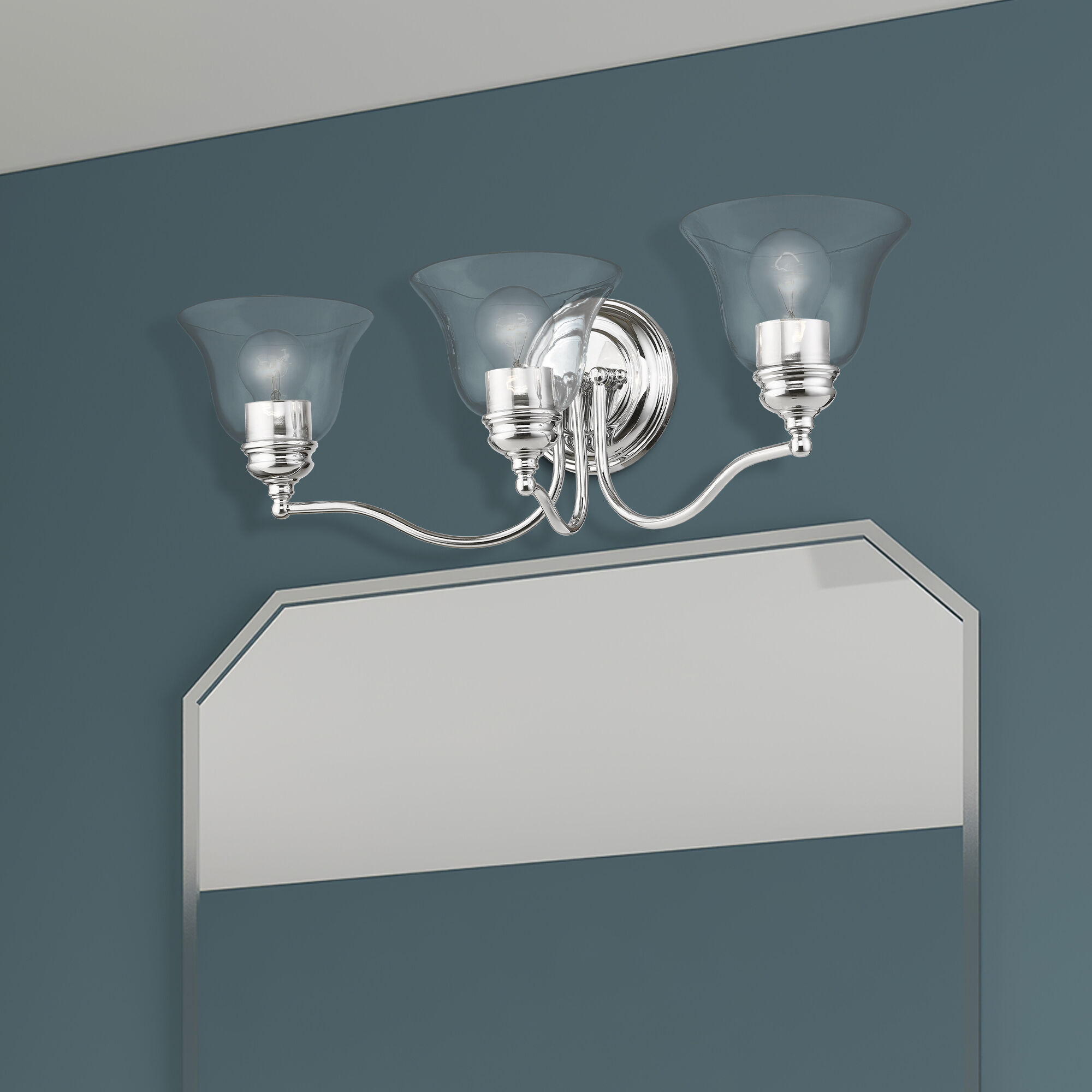 Moreland 3 Light 24 inch Polished Chrome Vanity Sconce Wall Light