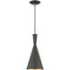 Waldorf 1 Light 7.25 inch Bronze with Antique Brass Finish Accents Pendant Ceiling Light in Bronze with Antique Brass Accent