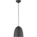 Arlington 1 Light 10 inch Scandinavian Gray with Brushed Nickel Accents Pendant Ceiling Light