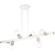 Bannister 6 Light 37 inch White Linear Chandelier Ceiling Light