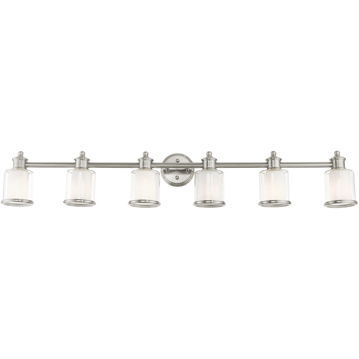 Middlebush 6 Light 55 inch Brushed Nickel Vanity Sconce Wall Light