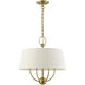 Cartwright 4 Light 18 inch Antique Brass Pendant Chandelier Ceiling Light