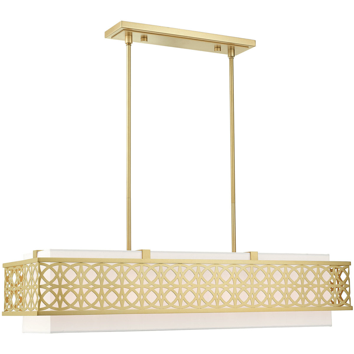 Calinda 6 Light 40 inch Soft Gold Linear Chandelier Ceiling Light