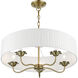 Edinburgh 5 Light 23 inch Antique Brass Pendant Chandelier Ceiling Light
