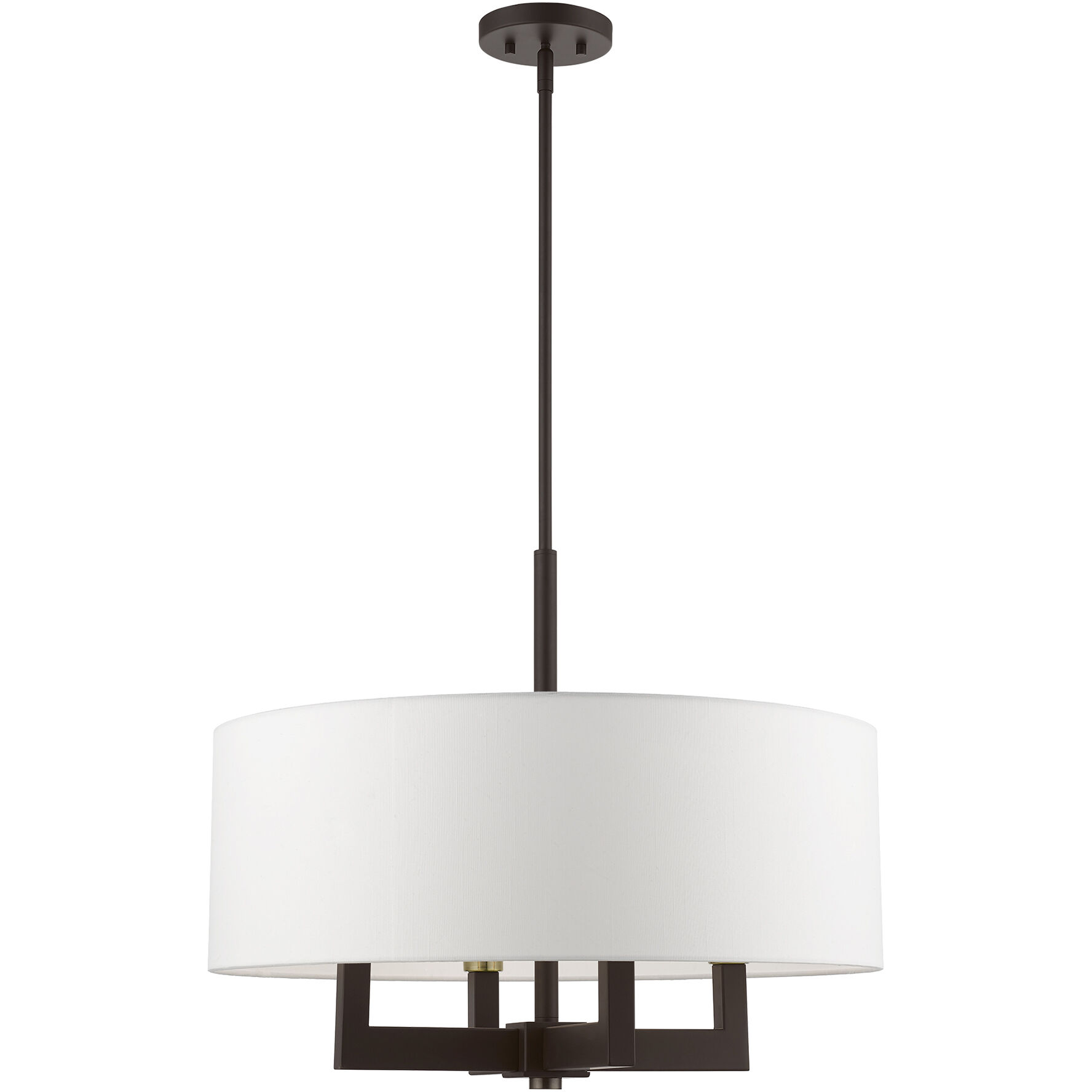 Cresthaven 4 Light 24 inch Bronze with Antique Brass Accents Pendant Chandelier Ceiling Light