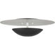 Ventura 2 Light 15 inch Black with Brushed Nickel Reflector Backplate Semi-Flush/Wall Sconce Ceiling Light, Large