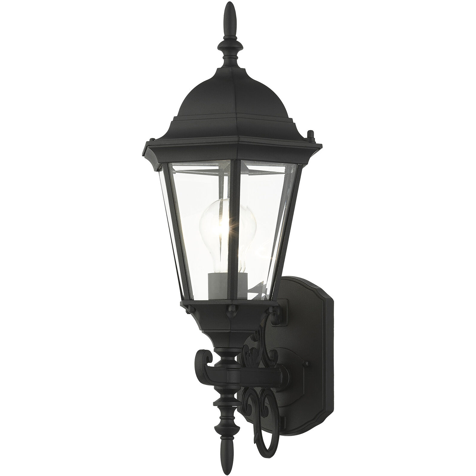 Hamilton 1 Light 20 inch Textured Black Outdoor  Wall Lantern