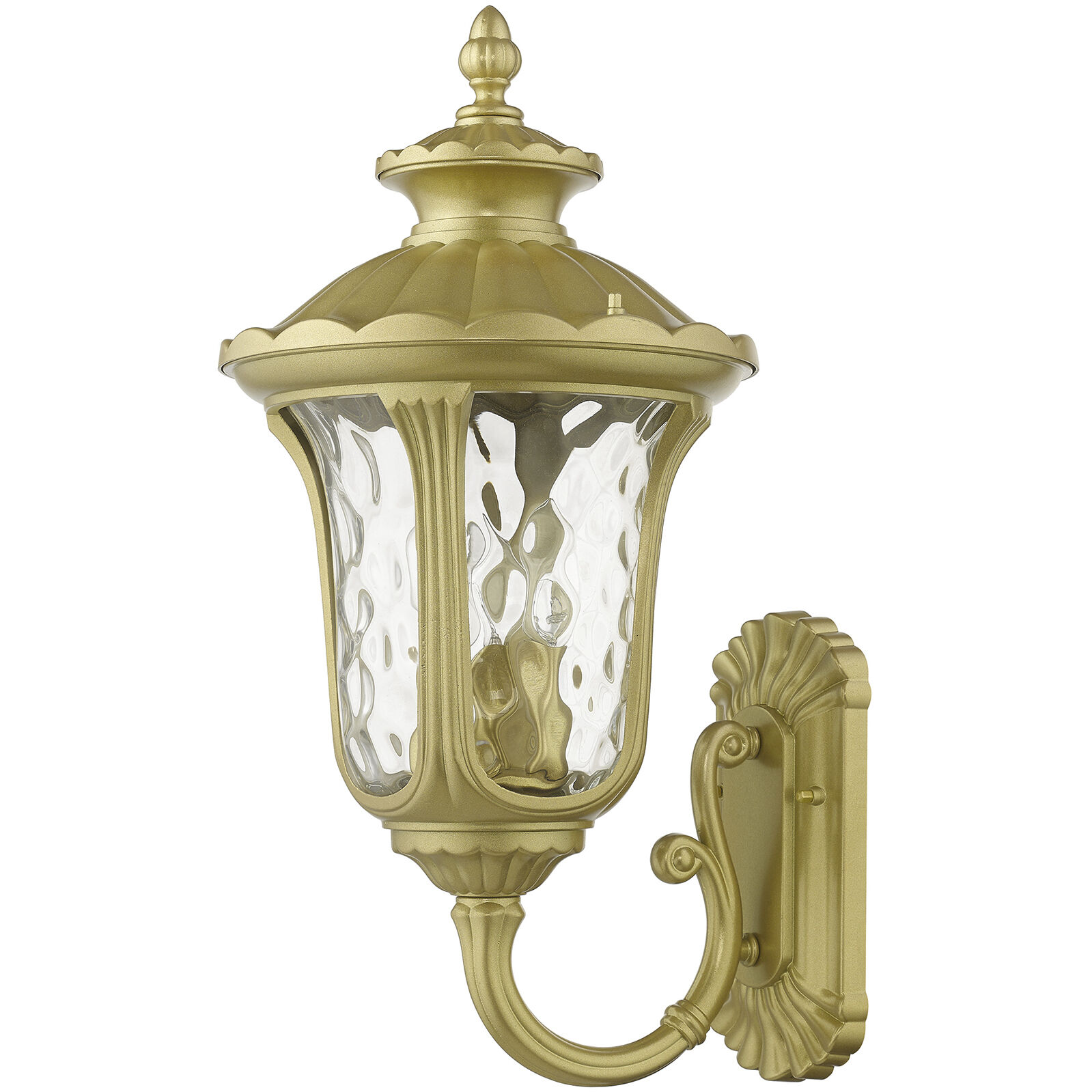 Oxford 3 Light 22 inch Soft Gold Outdoor Wall Lantern, Large