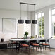 Zolana 3 Light 48 inch Black Linear Chandelier Ceiling Light, Extra Large