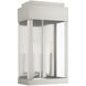 York 2 Light 19 inch Brushed Nickel Outdoor Wall Lantern
