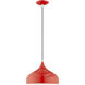 Amador 1 Light 12 inch Shiny Red Mini Pendant Ceiling Light