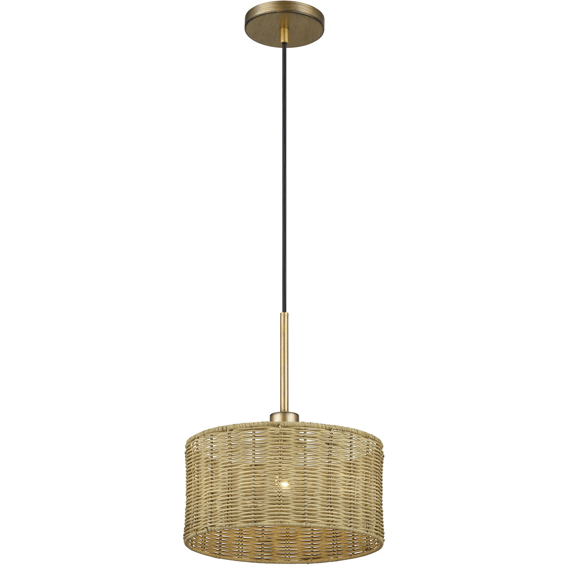 Weavington 1 Light 12 inch Antique Gold Leaf Pendant Ceiling Light