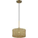 Weavington 1 Light 12 inch Antique Gold Leaf Pendant Ceiling Light