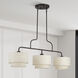 Manorwood 3 Light 12 inch English Bronze Extra Large Linear Chandelier Ceiling Light, Extra Large