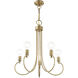 Bari 5 Light 25 inch Antique Brass Chandelier Ceiling Light
